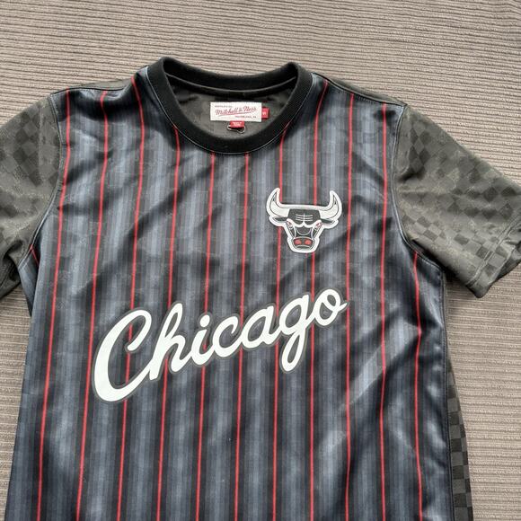 Mitchell & Ness Chicago Bulls Top Men Small Black Polyester Sublimated. - Picture 7 of 9